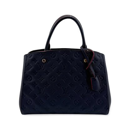 Louis Vuitton Montaigne Monogram Empreinte Leather, Navy, Leather, Handbag