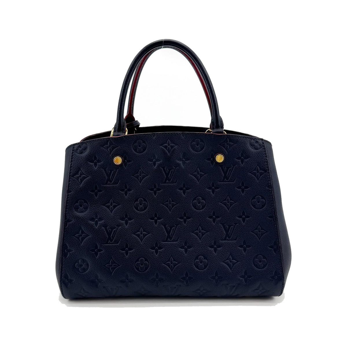 Louis Vuitton Montaigne Monogram Empreinte Leather, Navy, Leather, Handbag