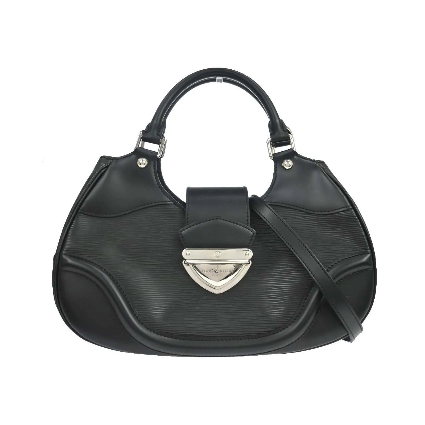 Louis Vuitton Montaigne Sac Epi Leather, Black, Leather, Handbag