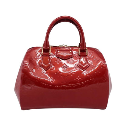 Louis Vuitton Montana Monogram Vernis, Red, Patent Leather, Handbag