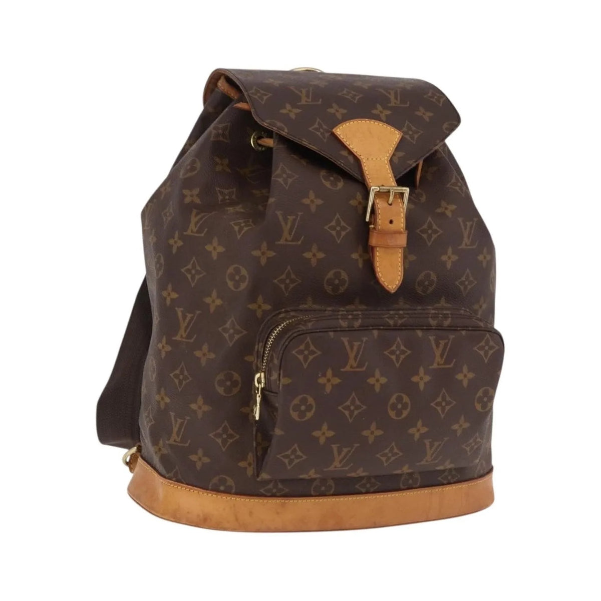 Louis Vuitton Montsouris Monogram, Brown, Canvas, Backpack