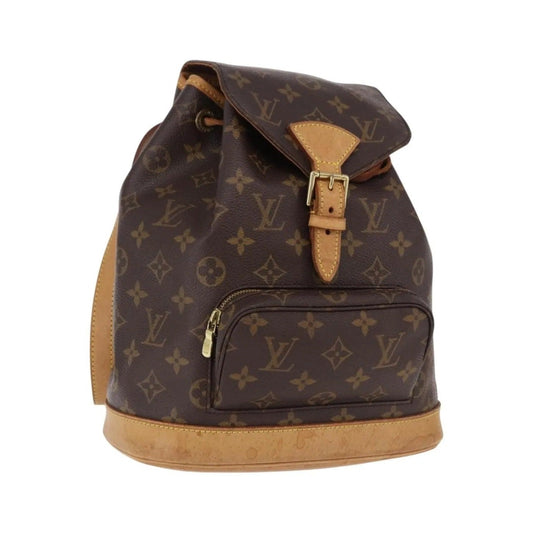 Louis Vuitton Montsouris Monogram, Brown, Canvas, Backpack