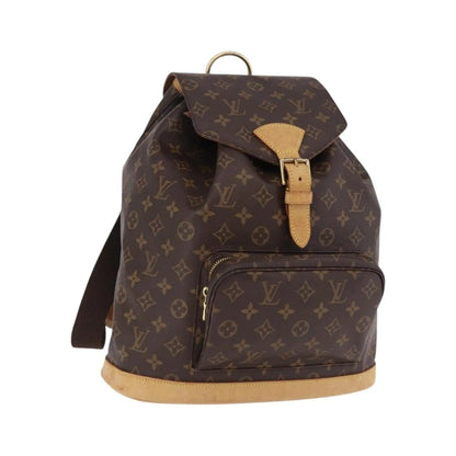 Louis Vuitton Montsouris Monogram, Brown, Canvas, Backpack