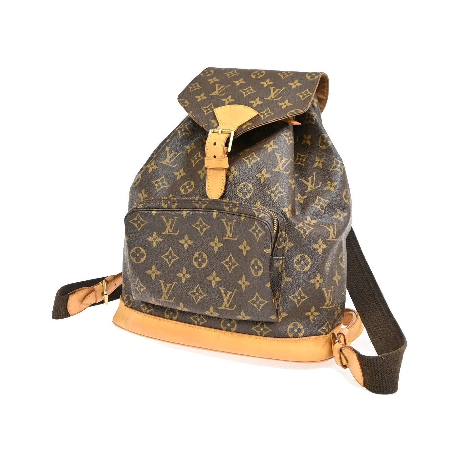 Louis Vuitton Montsouris Monogram, Brown, Canvas, Backpack