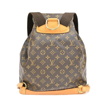 Louis Vuitton Montsouris Monogram, Brown, Canvas, Backpack