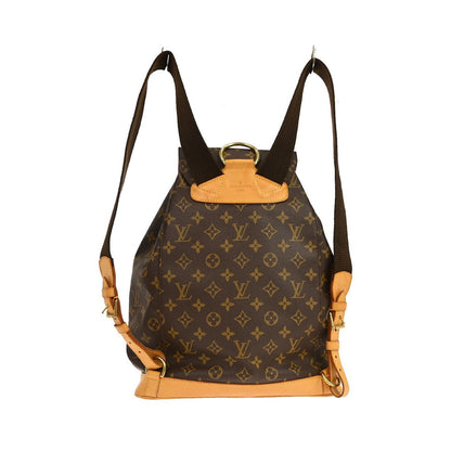 Louis Vuitton Montsouris Monogram Canvas, Brown, Canvas, Backpack
