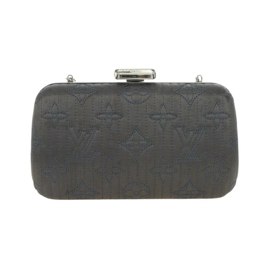 Louis Vuitton Motard Minaudiere Monogram Satin, Gray, Satin, Clutch
