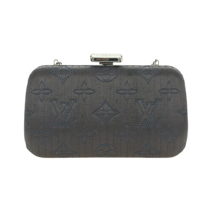 Louis Vuitton Motard Minaudiere Monogram Satin, Gray, Satin, Clutch
