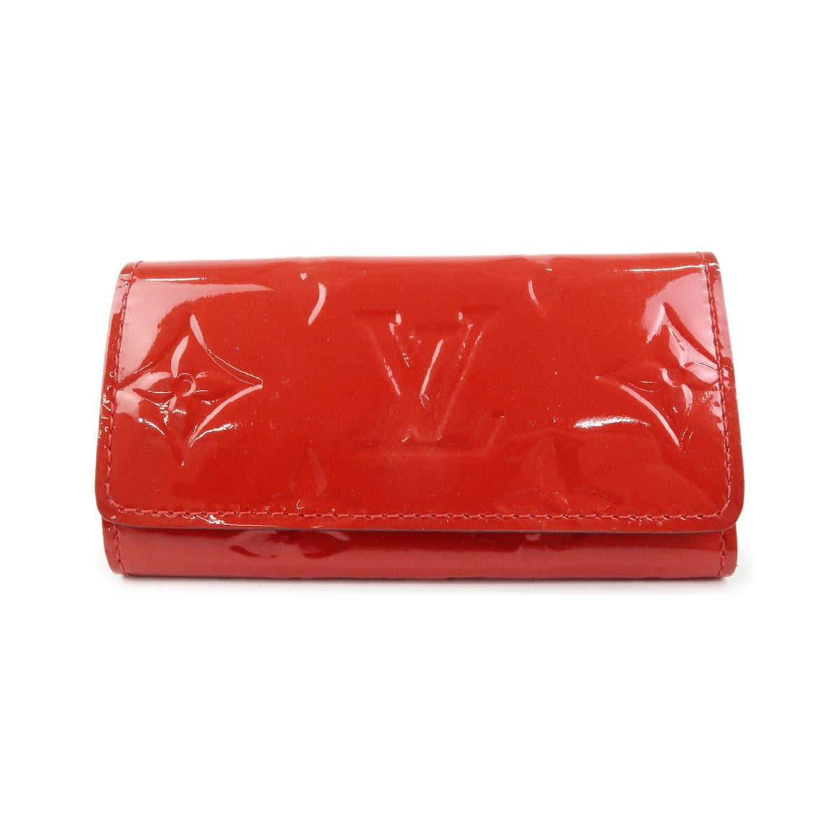 Louis Vuitton Multiclés 4 Cuir verni, Red, Patent Leather, Wallet