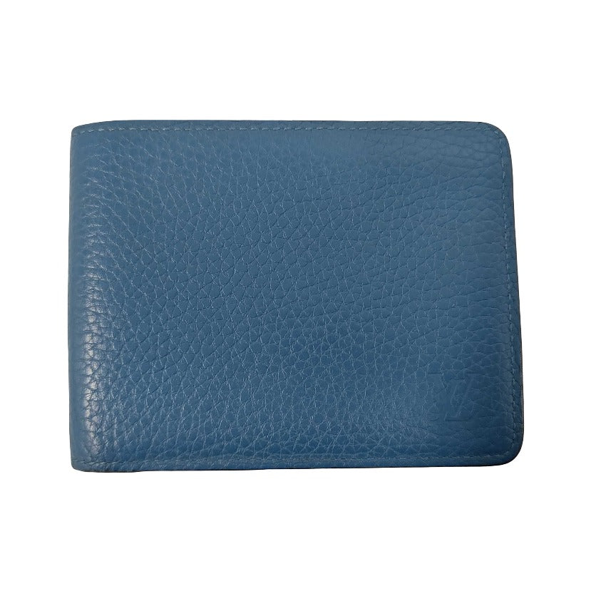 Louis Vuitton Multiple Taiga Leather, Blue, Leather, Wallet