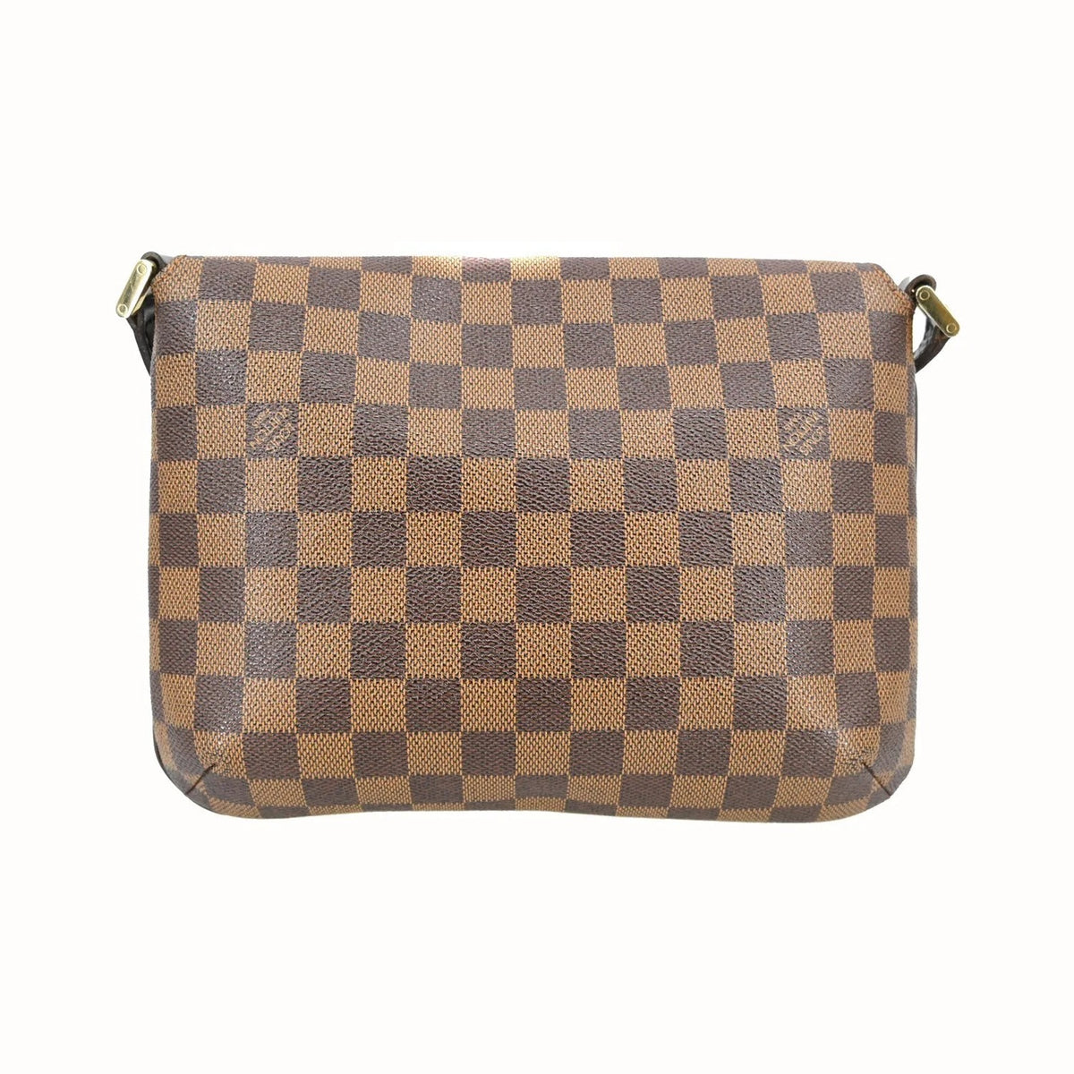 Louis Vuitton Musette Tango Damier Ebene, Brown, Canvas, Shoulder Bag