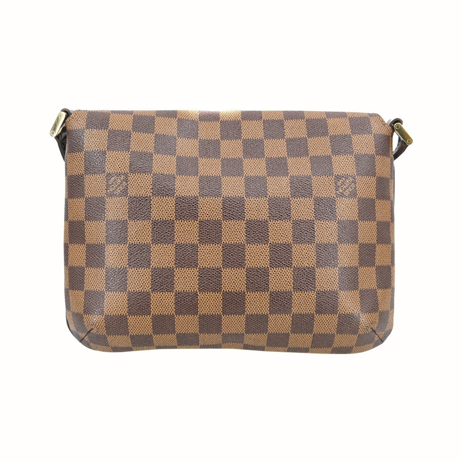 Louis Vuitton Musette Tango Damier Ebene, Brown, Canvas, Shoulder Bag