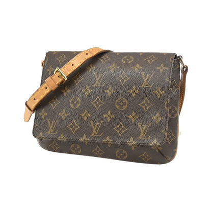Louis Vuitton Musette Tango Monogram Canvas, Brown, Leather, Shoulder Bag