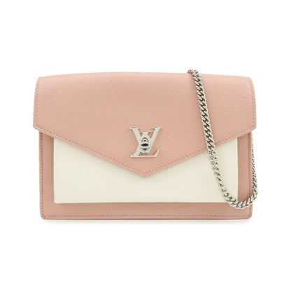 Louis Vuitton Mylockme Chain Pochette Leather, Pink, Leather, Clutch