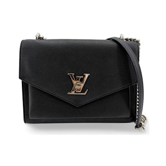 Louis Vuitton Mylockme Leather, Black, Leather, Handbag