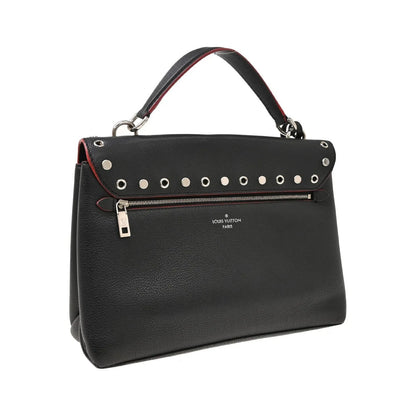 Louis Vuitton Mylockme Studded Leather, Black, Leather, Shoulder Bag