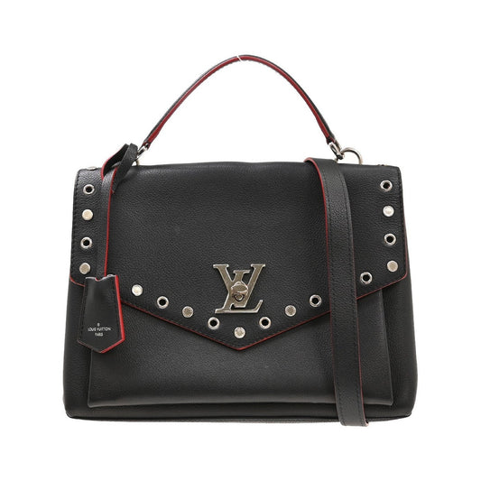 Louis Vuitton Mylockme Studded Leather, Black, Leather, Shoulder Bag