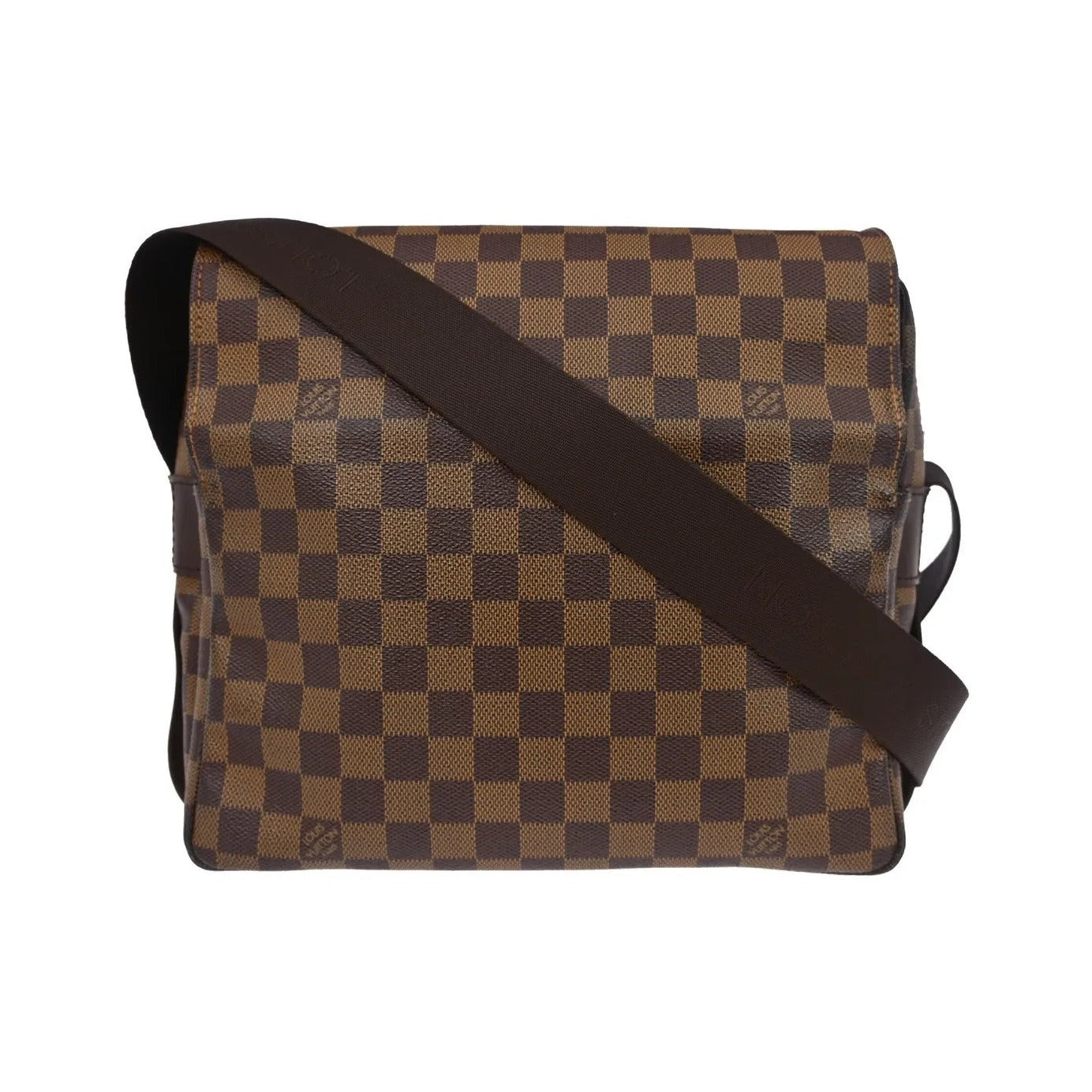 Louis Vuitton Naviglio Damier, Brown, Canvas, Shoulder Bag