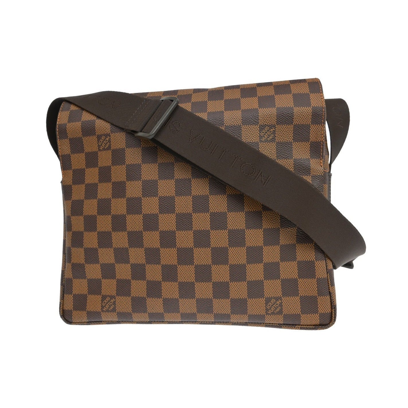 Louis Vuitton Naviglio Damier, Brown, Canvas, Shoulder Bag