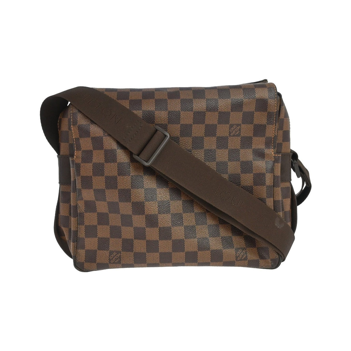 Louis Vuitton Naviglio Damier, Brown, Canvas, Handbag