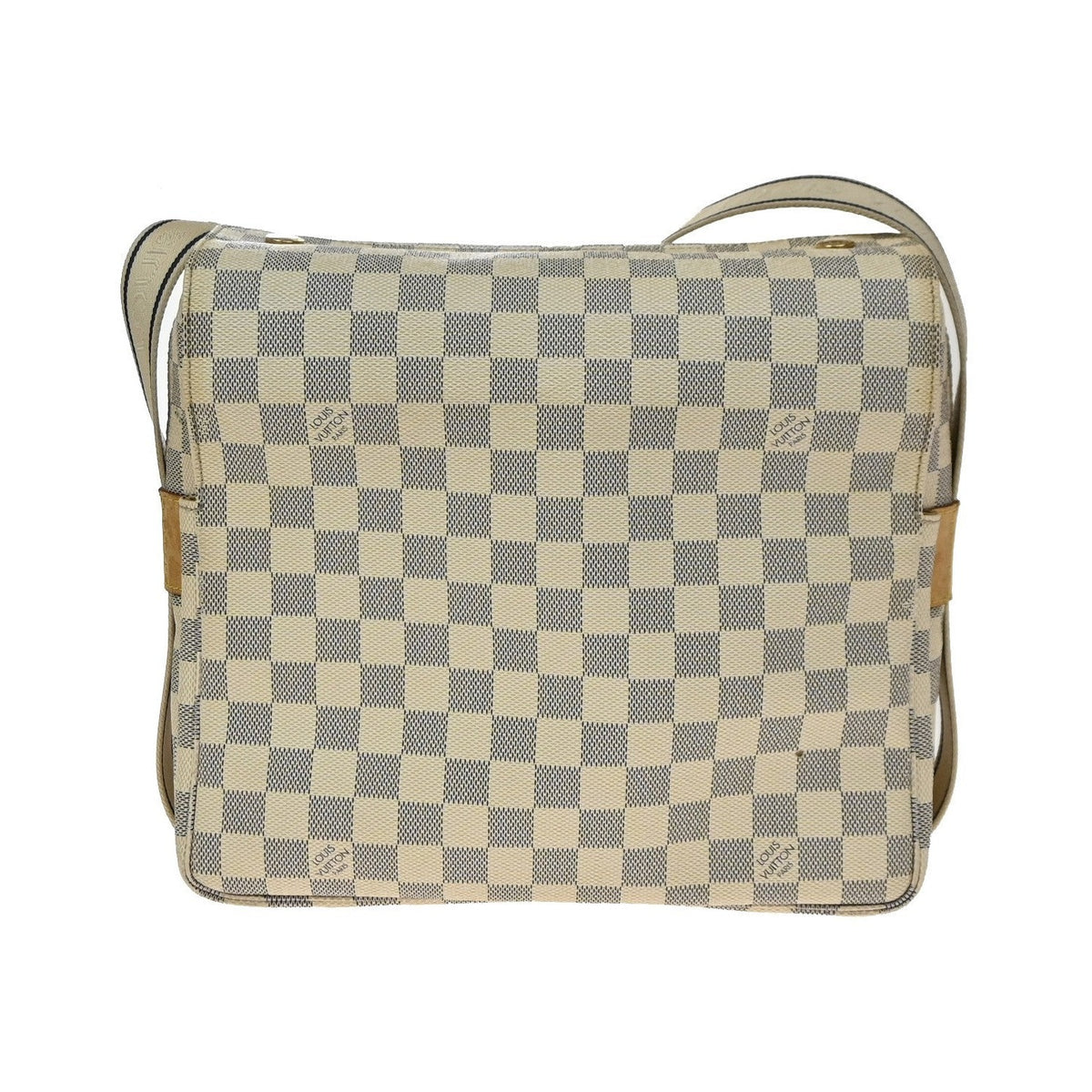 Louis Vuitton Naviglio Damier, White, Canvas, Shoulder Bag