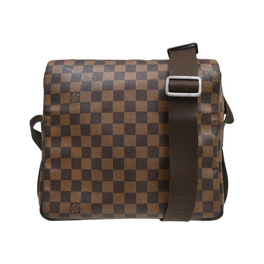 Louis Vuitton Naviglio Damier Ebene, Brown, Canvas, Shoulder Bag