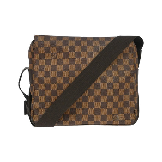 Louis Vuitton Naviglio Damier Ebene, Brown, Canvas, Shoulder Bag