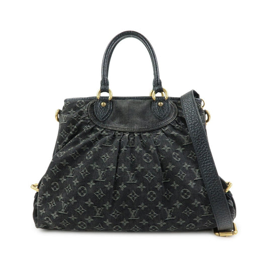 Louis Vuitton Neo Cabby Monogram Denim, Black, Denim, Handbag