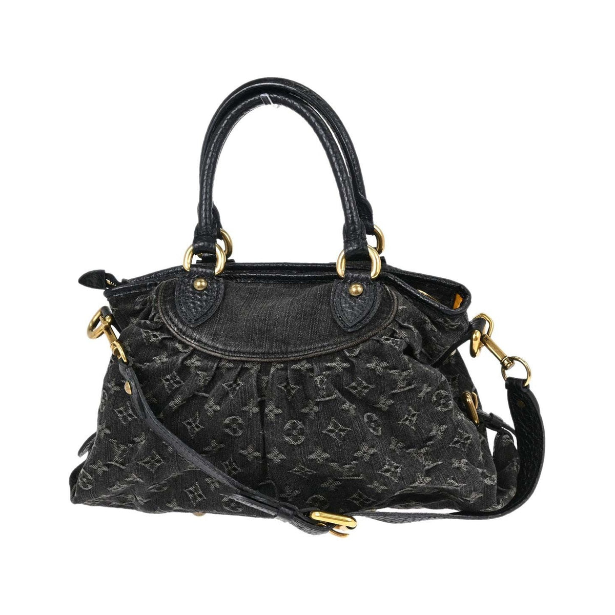 Louis Vuitton Neo Cabby Monogram Denim, Black, Denim, Handbag