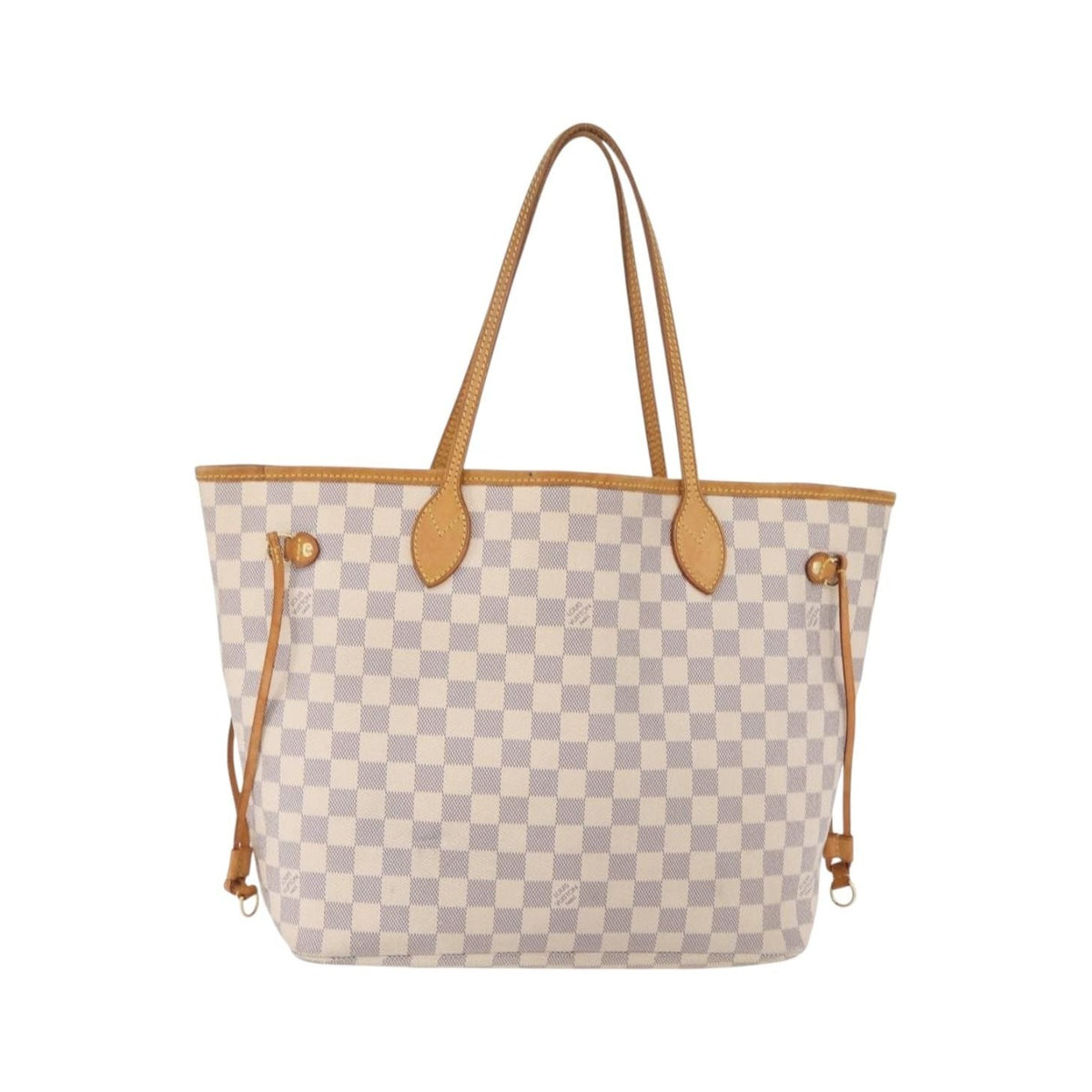 Louis Vuitton Neverfull Damier, White, Canvas, Tote Bag