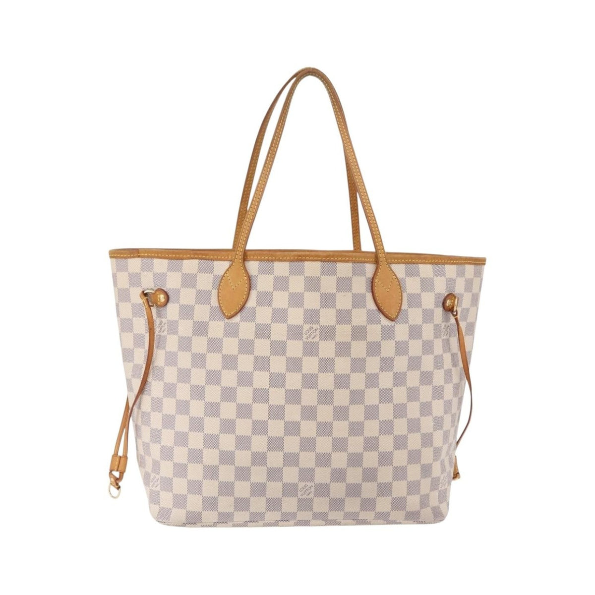 Louis Vuitton Neverfull Damier, White, Canvas, Tote Bag