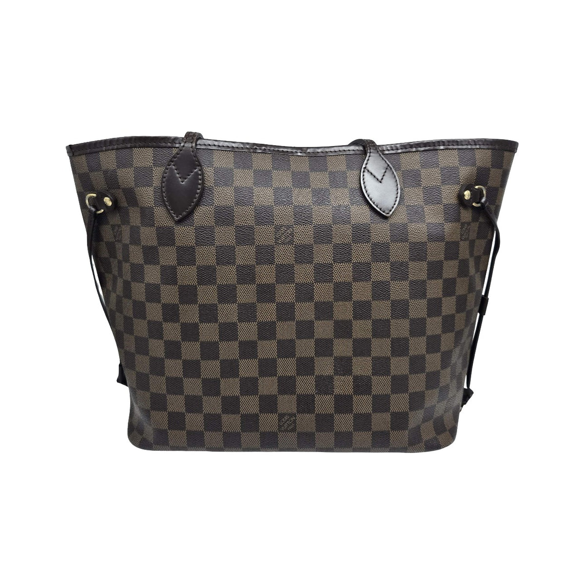 Louis Vuitton Neverfull Damier Ebene, Brown, Canvas, Tote Bag