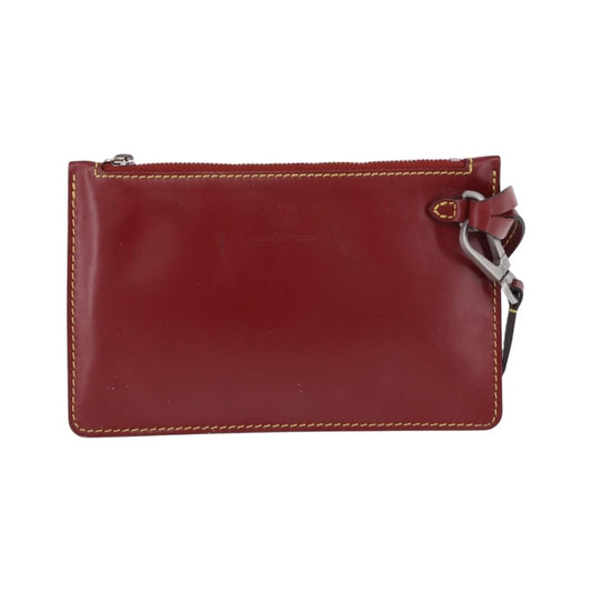 Louis Vuitton Neverfull Leather, Red, Leather, Clutch