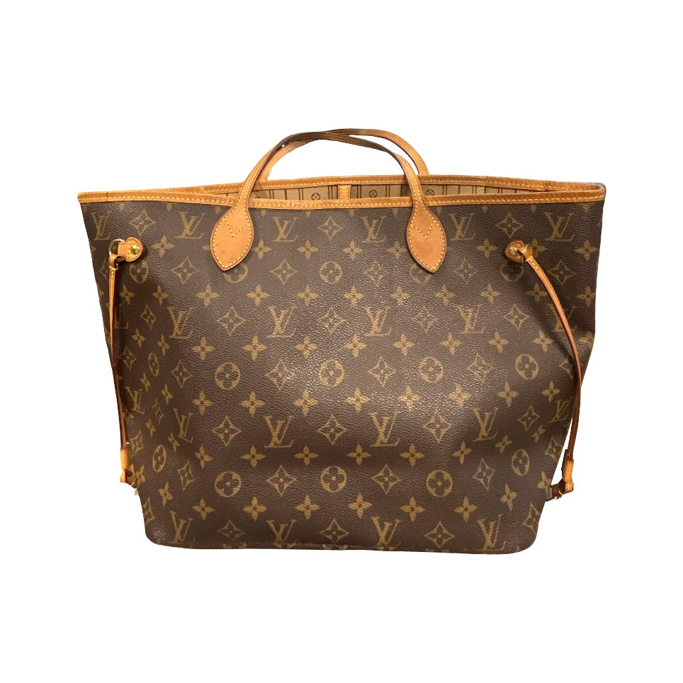 Louis Vuitton Neverfull Monogram Canvas, Brown, Canvas, Tote Bag
