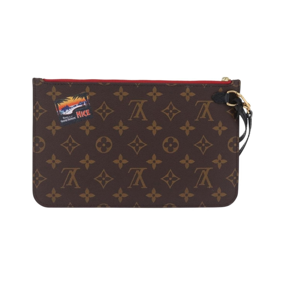 Louis Vuitton Neverfull Pochette Limited Edition World Tour Monogram Canvas, Brown, Canvas, Clutch