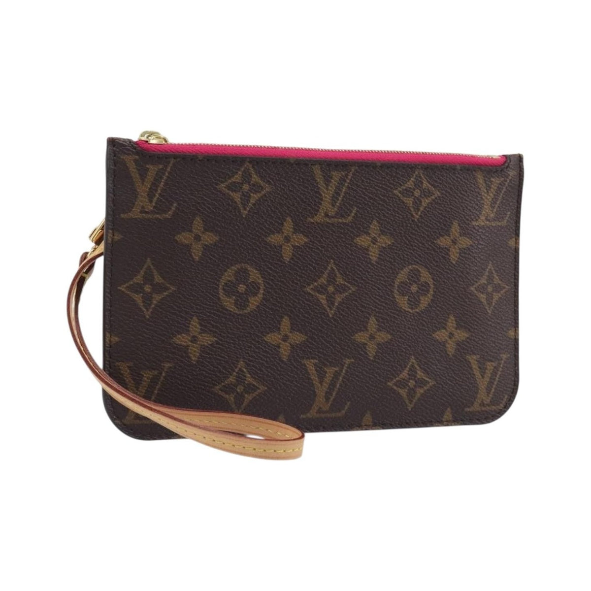 Louis Vuitton Neverfull Pochette Monogram Canvas, Brown, Canvas, Clutch