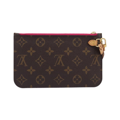 Louis Vuitton Neverfull Pochette Monogram Canvas, Brown, Canvas, Clutch