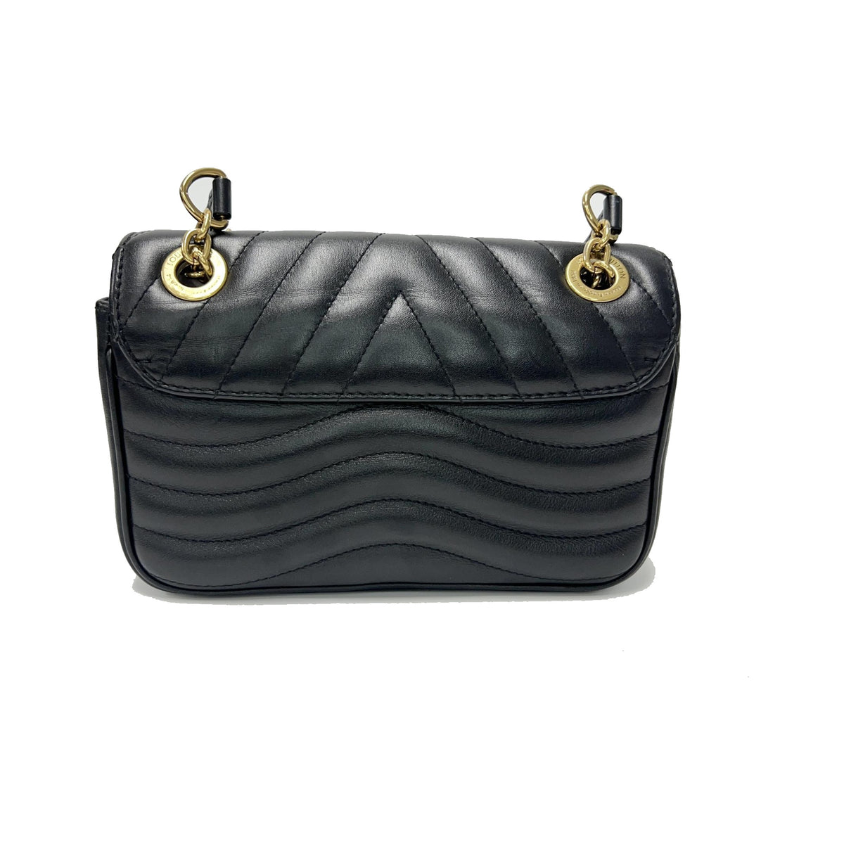 Louis Vuitton New Wave Chain Bag NM Quilted Leather, Black, Leather, Shoulder Bag