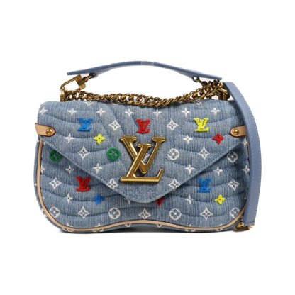 Louis Vuitton New Wave Denim, Blue, Denim, Crossbody Bag
