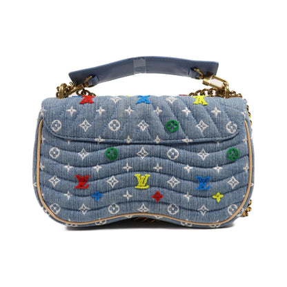 Louis Vuitton New Wave Denim, Blue, Denim, Crossbody Bag