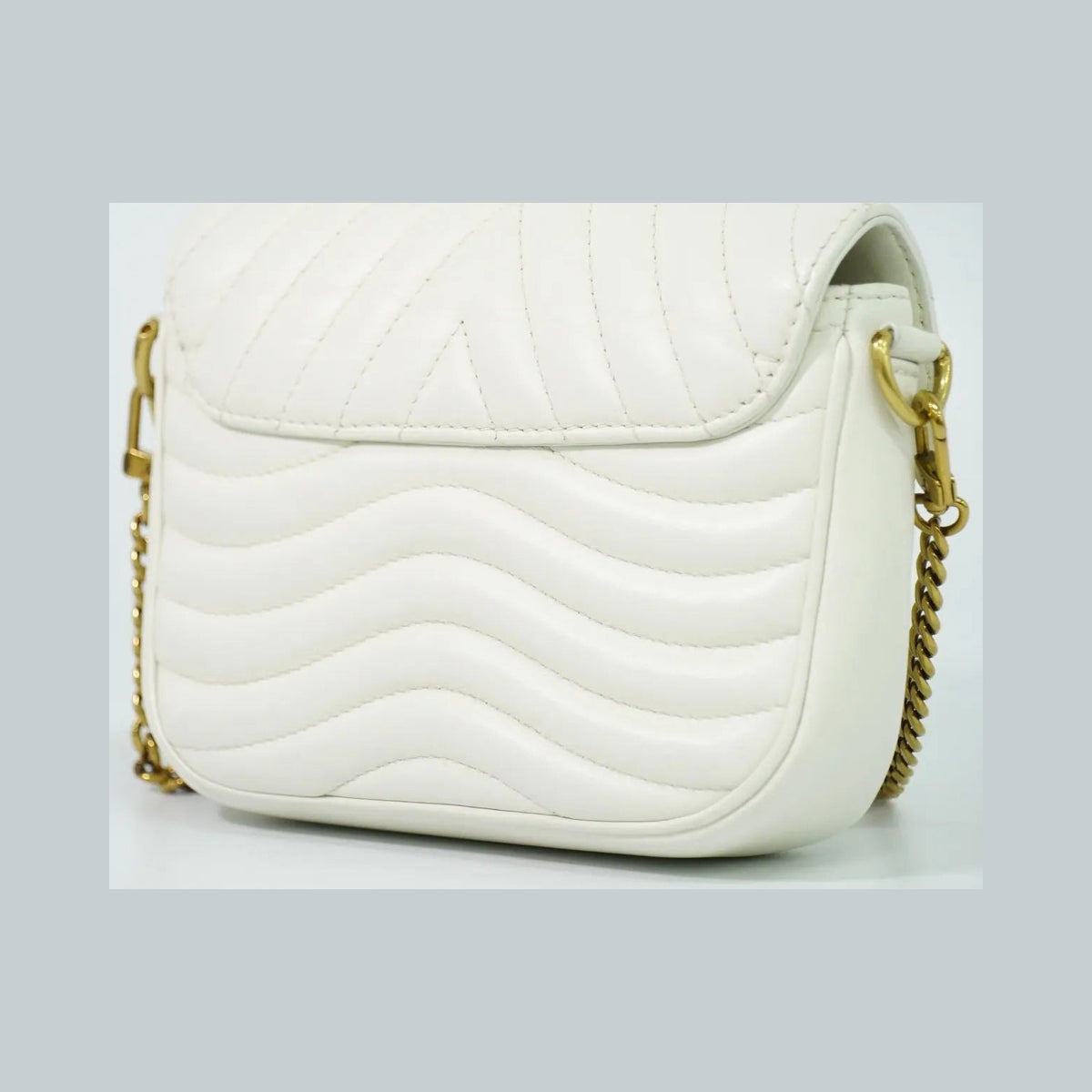 Louis Vuitton New Wave Multi Pochette Quilted Leather, White, Leather, Shoulder Bag