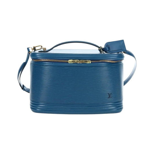 Louis Vuitton Nice Train Case Epi Leather, Blue, Leather, Handbag