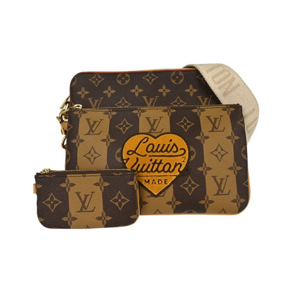 Louis Vuitton Nigo Trio Messenger Limited Edition Stripes Monogram Canvas, Brown, Canvas, Shoulder Bag