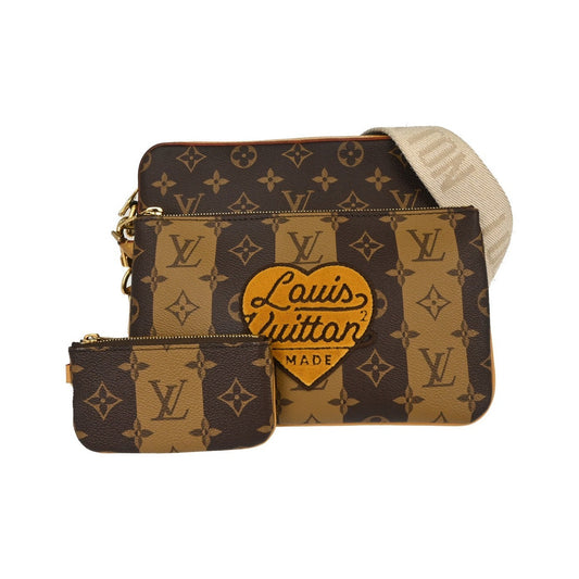 Louis Vuitton Nigo Trio Messenger Limited Edition Stripes Monogram Canvas, Brown, Canvas, Shoulder Bag
