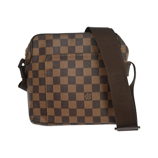 Louis Vuitton Olav Damier Ebene, Brown, Canvas, Shoulder Bag