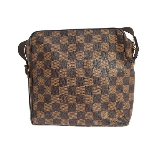 Louis Vuitton Olav Damier Ebene, Brown, Canvas, Shoulder Bag