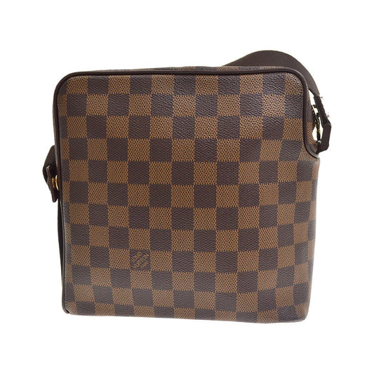 Louis Vuitton Olav Damier Ebene, Brown, Canvas, Shoulder Bag