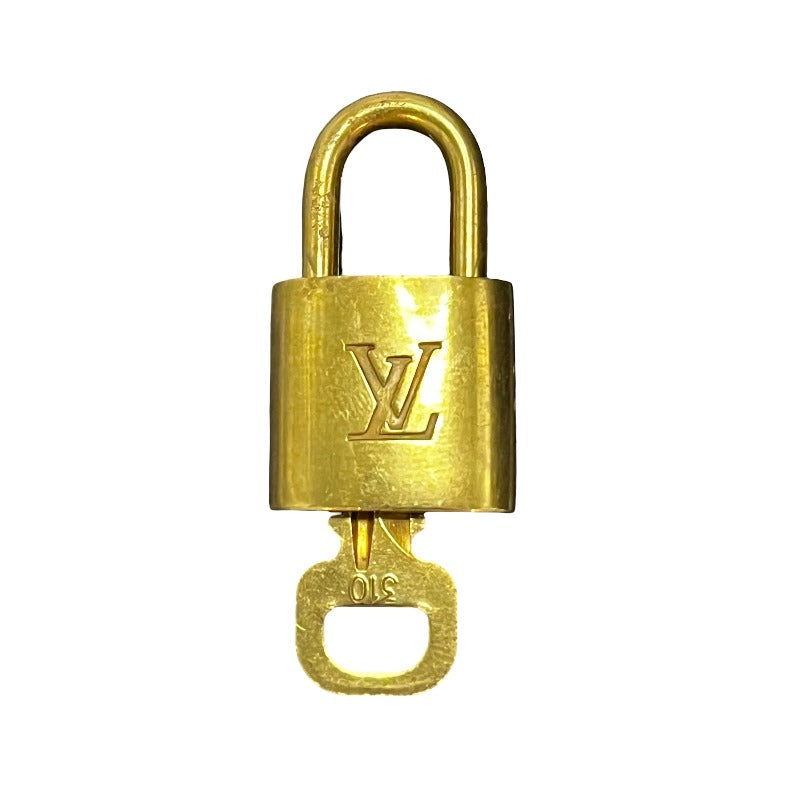 Louis Vuitton Padlock and Key Logo Metal, Gold, Metal, Charm