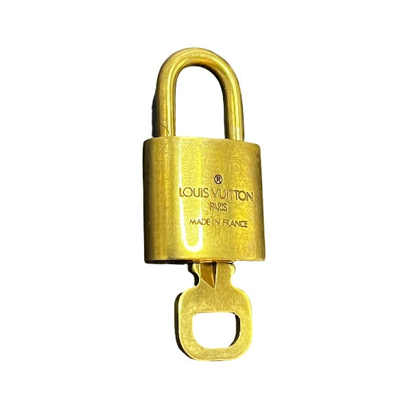 Louis Vuitton Padlock and Key Logo Metal, Gold, Metal, Charm