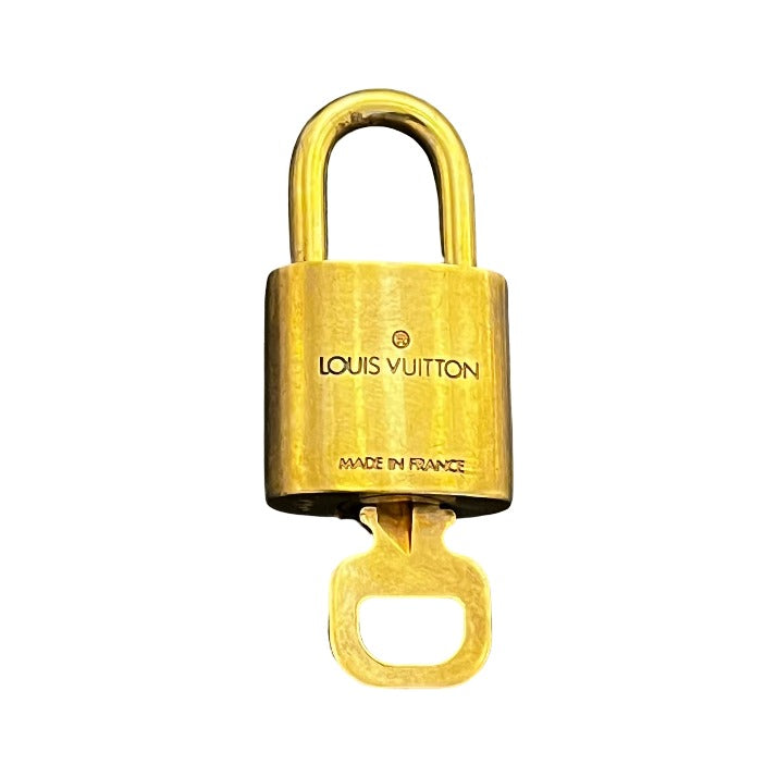 Louis Vuitton Padlock and Key Logo Metal, Gold, Metal, Charm